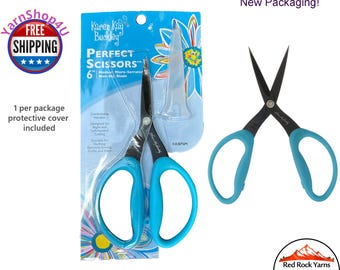 Karen Kay Buckley Perfect Scissors are 6" Medium Micro-Serrated with a non-slip blade and tip cover. KKBPSM