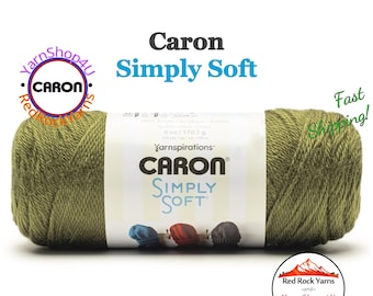 ARMY GREEN - Caron Simply Soft 6oz / 315yds (170g / 288m) 100% Acrylic yarn. Item H970039813