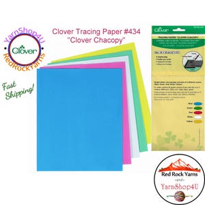 Tracing Paper - "Clover Chacopy" - 5 sheets per package / 5 different colors. #434