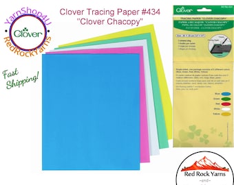 Tracing Paper - "Clover Chacopy" - 5 sheets per package / 5 different colors. #434