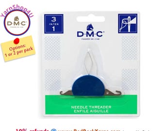 DMC Needle Threader - A 3 in 1 tool for heavyweight threads and yarns, medium-weight thread and a wire for use with fine thread. #6112/6
