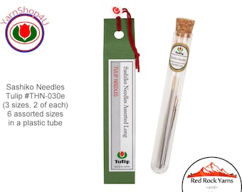 Tulip Sashiko Needles Assorted Long. #THN-030e (6 needles/2 of each size)
