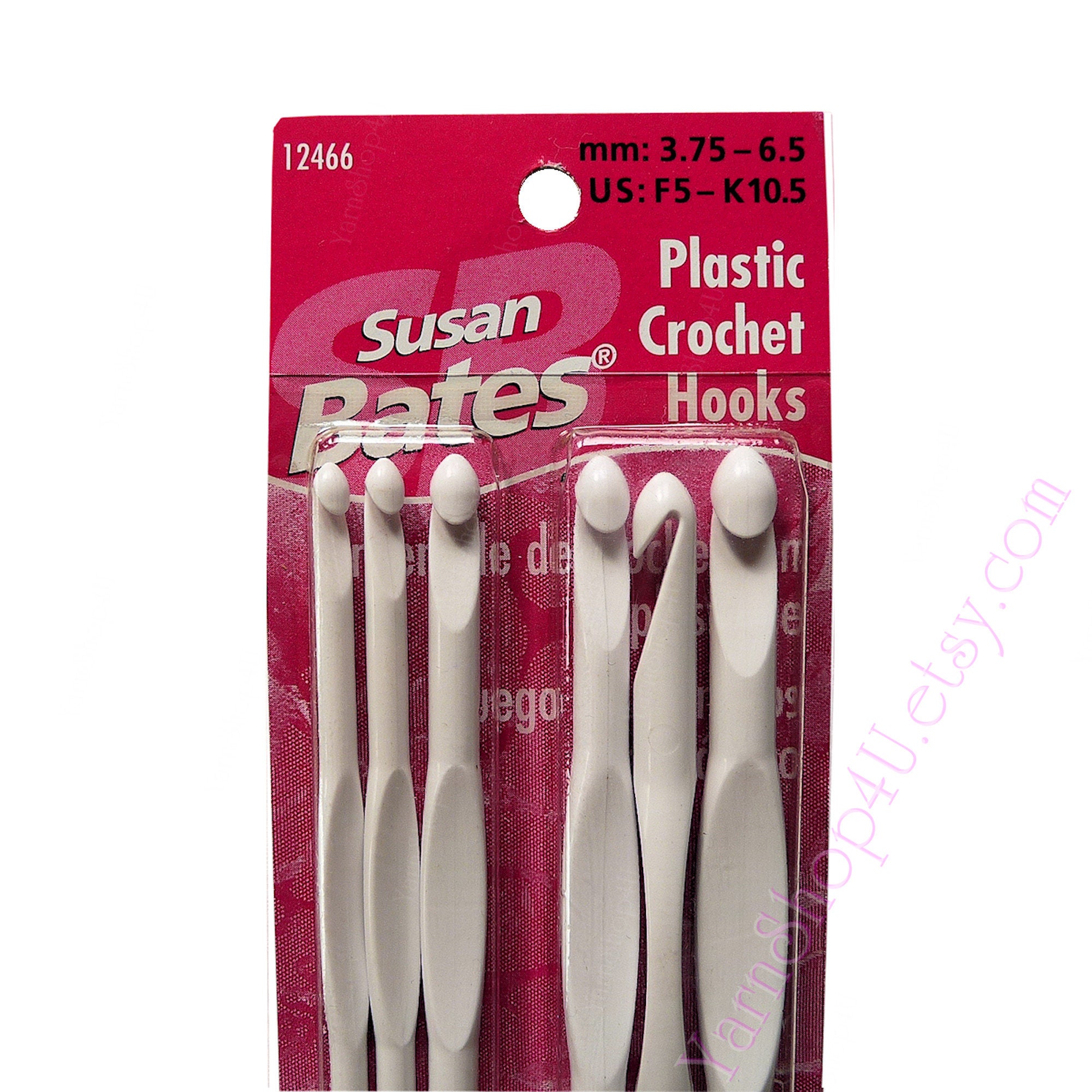 Susan Bates Crochet Hook Set SZ I9-K105, Sizes I9/5.5mm, J10/6mm, and  K10.5/6.5mm