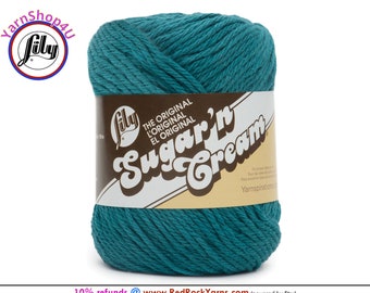 TEAL - 2.5oz | 120yd The Original Lily Sugar N Cream 100% Cotton Yarn (2.5 ounce / 120 yards)