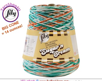 AHOY OMBRE - 14oz | 674 yards Cone. Lily Sugar N Cream Cotton yarn. 100% cotton. Item 10300202013