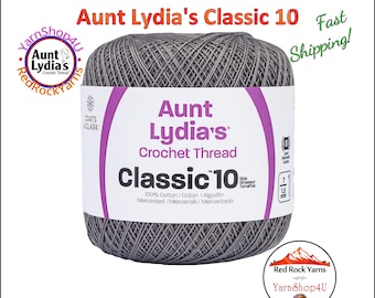STONE - Aunt Lydia's Classic 10 Crochet Thread. 350yds. Item #154-0630