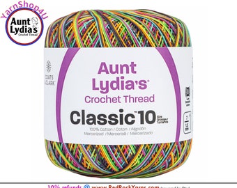 BLACKLIGHT - Aunt Lydia's Classic 10 Crochet Thread. 300yds. Item #154-9933