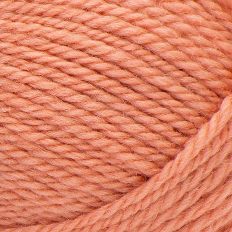 CORAL PEACH - Patons Classic Wool Worsted Yarn Medium Weight (4). 100% wool yarn. 3.5oz | 194 yards (100g | 177m) image 4