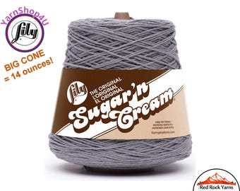 OVERCAST - 14oz | 674 yards Cone. Lily Sugar N Cream Cotton yarn. 100% cotton. Item Item 10300202730