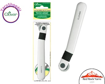 Clover Blunt Edge Tracing Wheel - The blunt edges will mark the line without tearing the pattern or carbon paper. #481/W