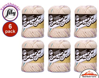 POTPOURRI OMBRE 6 Pack! 2oz | 95yds each. Lily Sugar N Cream The Original 100% Cotton Yarn. 6 skein bag = Bulk Buy!