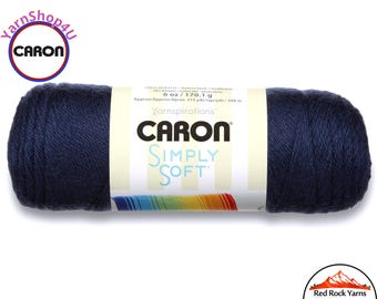 DARK COUNTRY BLUE - Caron Simply Soft 6oz / 315yds (170g / 288m) 100% Acrylic yarn. Item H970039711