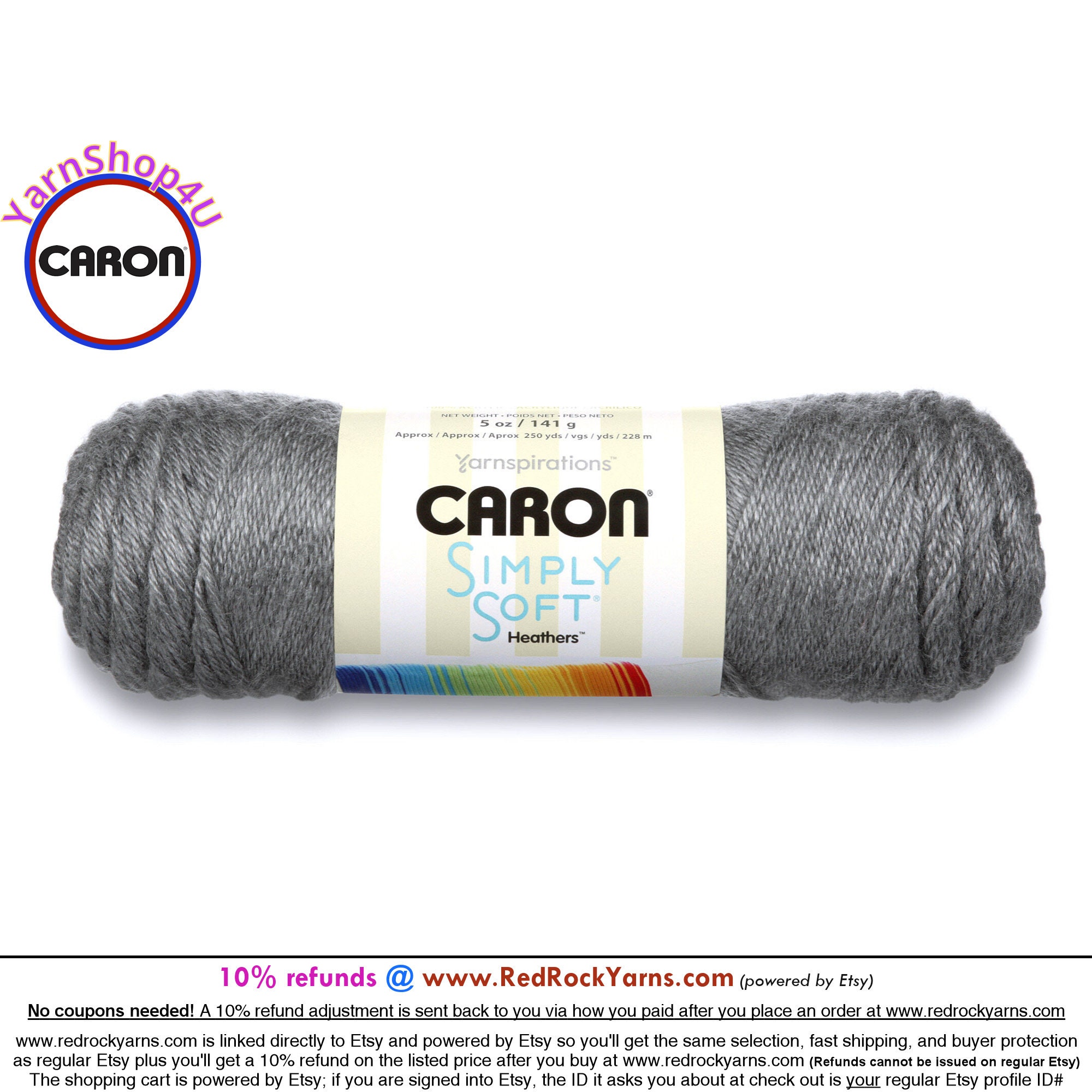 CARON Simply Soft Yarn Tan Beige Light Brown Bone Color Lot of 2 Skeins