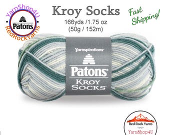 LANDSCAPE STRIPES - Patons Kroy Socks Yarn is 1.75oz | 166yds Super Fine Weight (1) Sock Yarn. A Blend of 75/25% Wool/Nylon (50g | 152m)