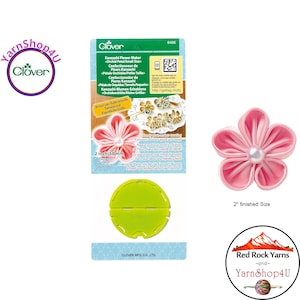 KANZASHI for SMALL Orchid Petal Flowers of 2" Finished Size. Kanzashi Flower Maker. Plastic Template to make fabric flowers. Clover 8486