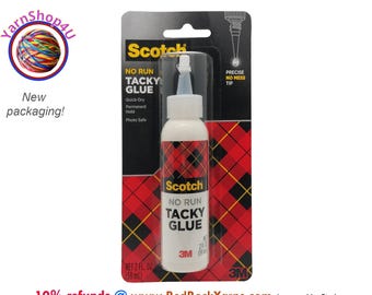 Scotch Tacky Glue. Quick Dry. No Run. Permanent. Photo Safe. Clear. Acid Free. Bonds to paper in less than a minute. 2 oz squeeze bottle