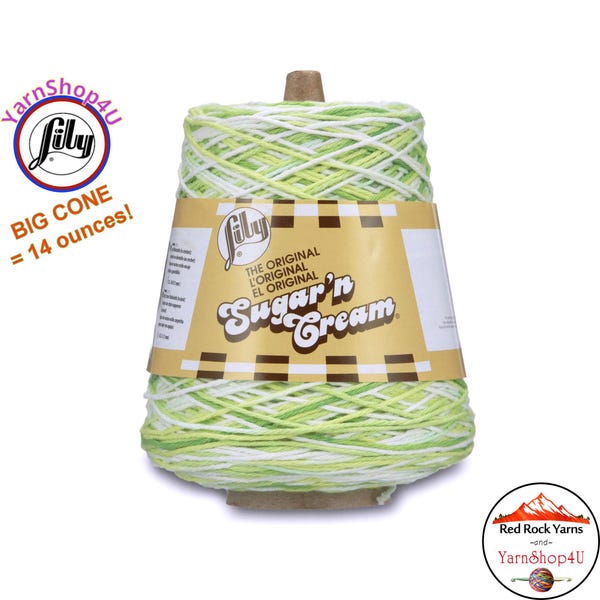 KEY LIME PIE - 14oz | 674 yards Cone. Lily Sugar N Cream Cotton yarn. 100% cotton. Item# 10300202713