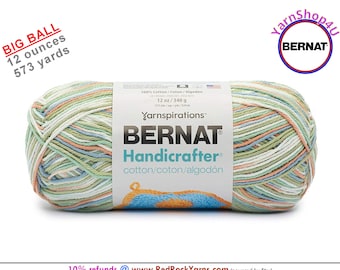 STONEWARE OMBRE - 12oz | 573 yard! Bernat Handicrafter Big Ball 100% Cotton Yarn. Item 16203434032