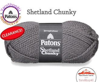 CLEARANCE! OXFORD GRAY - Patons Shetland Chunky Yarn. Bulky weight 3.5oz | 148yds. It's a soft blend of 75/25% Acrylic & Wool [Discontinued]