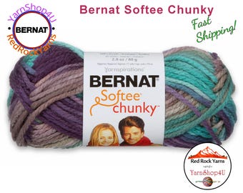 SHADOW OMBRE Bernat Softee Chunky Super Bulky Yarn. 2.8oz | 74yds | 100% Acrylic Yarn. Item 16112929121