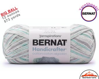 BLENDED BUBBLE WHITE - 12oz | 573 yards! Bernat Handicrafter Big Ball 100% Cotton Yarn. Item 16203434057