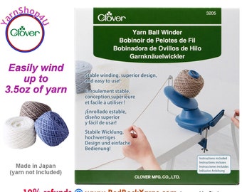 Clover YARN BALL WINDER. Wind yarn into center pull balls; no need for cones or sleeves. Attaches to a table top. Art No 3205