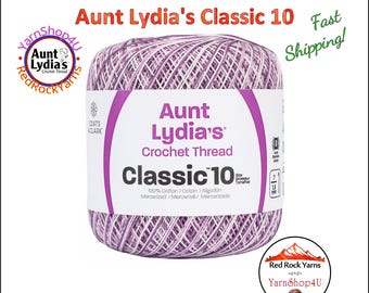 SHADED PURPLES - Aunt Lydia's Classic 10 Crochet Thread. 300yds. Item #154-0026