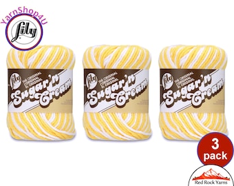 DAISY OMBRE 3 Pack! 2oz | 95yds. Lily Sugar N Cream The Original 100% Cotton Yarn. 2 ounces / 95 yards ea. 3 skeins Bulk Buy!