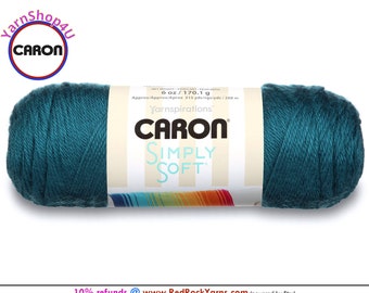 OCEAN - Caron Simply Soft 6oz / 315yds (170g / 288m) 100% Acrylic yarn. Item H970039759