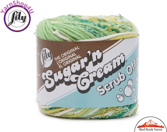 GREENS Lily Scrub Off - 2.6oz | 106yds of Lily Sugar'n Cream 100% Textured Cotton Yarn