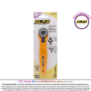 28mm OLFA Rotary Cutter - Quick Change blade design. RTY-1/C | 1131976