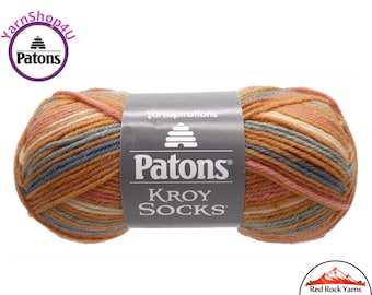 MID CENTURY STRIPES - Patons Kroy Socks Yarn is 1.75oz | 166yds Super Fine Weight (1) Sock Yarn. 75/25% Wool/Nylon (50g | 152m) Color 55730
