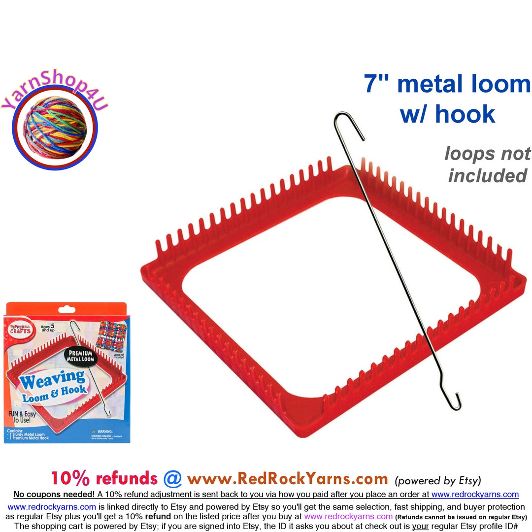 Metal Weaving Loom & Hook. This Box Includes a 7 Metal Loom and a Metal