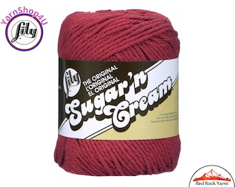 COUNTRY RED - 2.5oz | 120yd The Original Lily Sugar N Cream 100% Cotton Yarn (2.5 ounce / 120 yards)