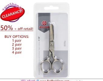 CLEARANCE SALE! Blunt tip 4" scissors. Mundial Classic Forged Steel Pocket Embroidery Scissors - 4-1/8" All purpose use.