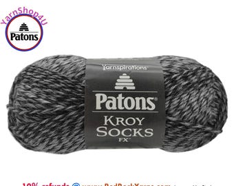 SIDEWALK COLORS - Patons Kroy Socks FX Yarn is 1.75oz | 166yds Super Fine Weight (1) Sock Yarn. A Blend of 75/25% Wool/Nylon (50g | 152m)