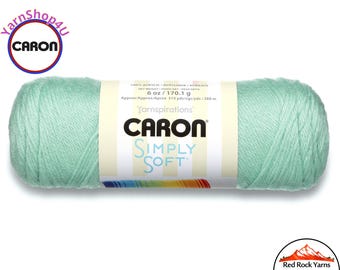 SOFT GREEN - Caron Simply Soft 6oz / 315yds (170g / 288m) 100% Acrylic yarn. Item H970039739