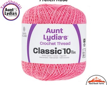 FRENCH ROSE - Aunt Lydia's Classic 10 Crochet Thread. 350yds. Color #0493