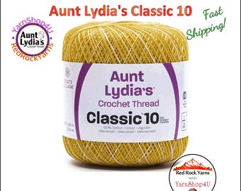 MIMOSA - Aunt Lydia's Classic 10 Crochet Thread. 300yds. Item #154-0223