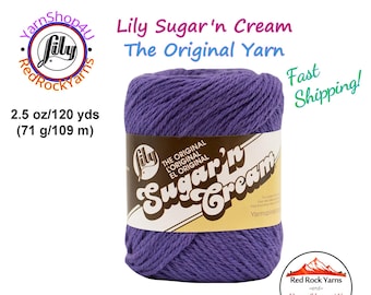 GRAPE - 2.5oz | 120yd The Original Lily Sugar N Cream 100% Cotton Yarn (2.5 ounce / 120 yards)