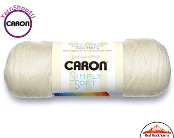 OFF WHITE - Caron Simply Soft 6oz / 315yds (170g / 288m) 100% Acrylic yarn. Item H970039702