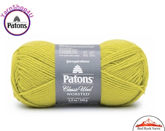 SPROUT - Patons Classic Wool Worsted Yarn Medium Weight (4). 100% wool yarn. 3.5oz | 194 yards (100g | 177m)
