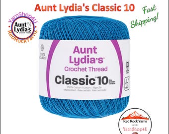 BLUE HAWAII - Aunt Lydia's Classic 10 Crochet Thread. 350yds. Item #154-0805