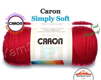 HARVEST RED - Caron Simply Soft 6oz / 315yds (170g / 288m) 100% Acrylic yarn. Item H970039763
