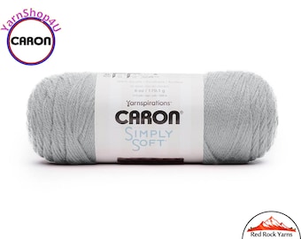 FEATHERED GRAY - Caron Simply Soft 6oz / 315yds (170g / 288m) 100% Acrylic yarn. Item H970039794