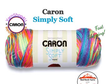 RAINBOW BRIGHT - Caron Simply Soft Paints. 5oz / 235yds (141g / 215m) 100% Acrylic yarn. Color #22009