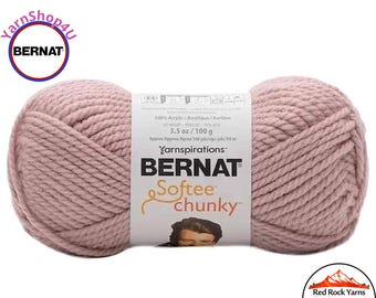 GRAY ROSE Bernat Softee Chunky Yarn Super Bulky Yarn. 3.5oz | 108yds | 100% Acrylic Yarn. Item 16112828800