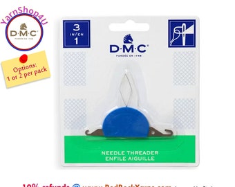 DMC Needle Threader - This 3 in 1 tool for heavyweight threads and yarns, medium-weight thread and a wire for use with fine thread. #6112/6