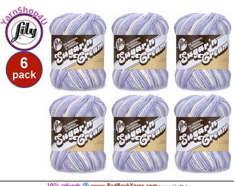 SPRING SWIRL 6 Pack! 2oz | 95yds each. Lily Sugar N Cream The Original 100% Cotton Yarn. 6 skein bag = Bulk Buy!