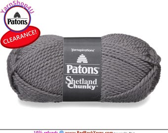 CLEARANCE! OXFORD GRAY - Patons Shetland Chunky Yarn. Bulky weight 3.5oz | 148yds. It's a soft blend of 75/25% Acrylic & Wool [Discontinued]